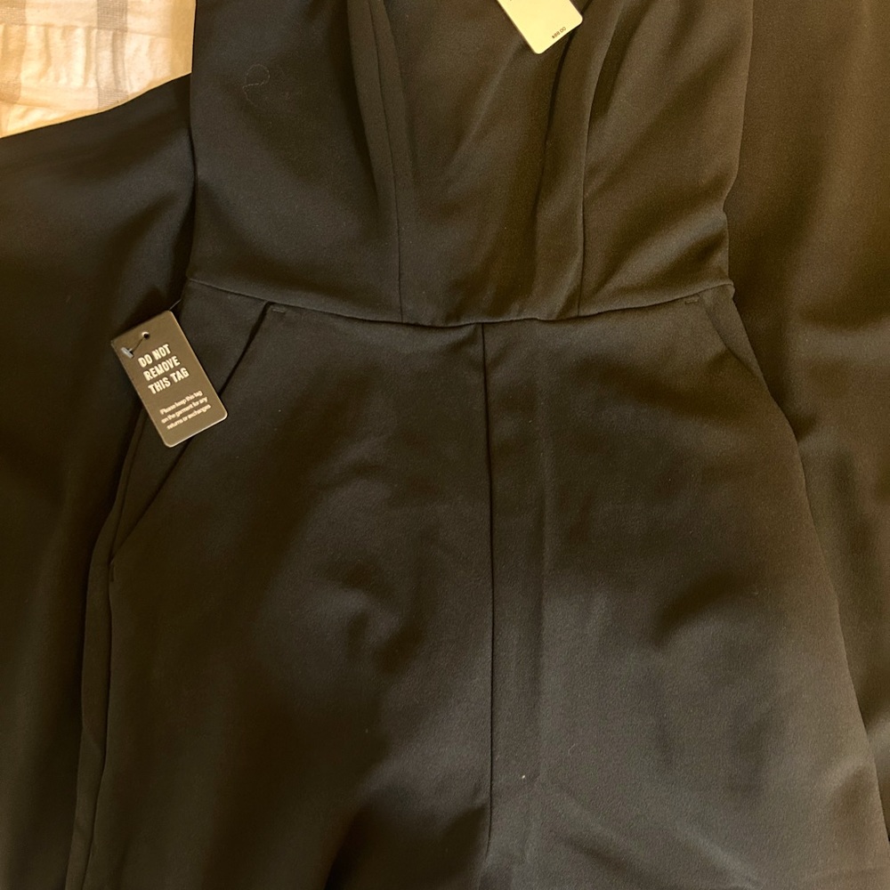 Express black wide leg jumpsuit